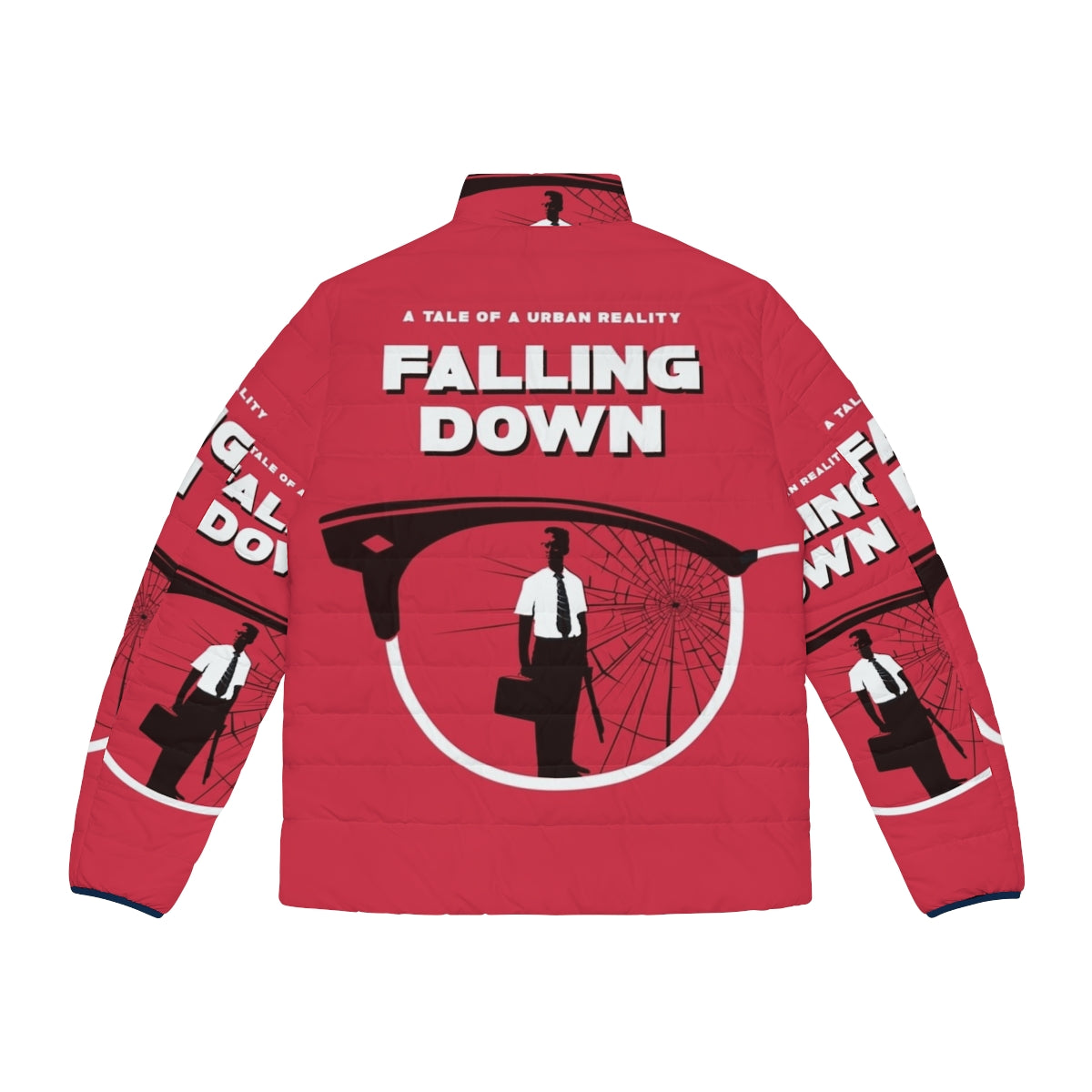 Retro puffer jacket inspired by the 1993 film 'Falling Down' starring Michael Douglas - Back