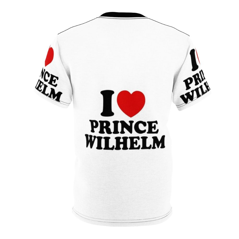 T-shirt design featuring Prince Wilhelm from the Netflix series Young Royals - Back