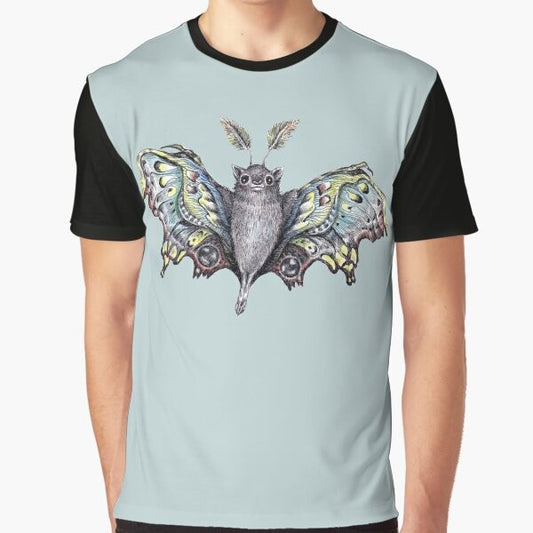 Butterfly bat, a mythical and cute animal graphics on a t-shirt