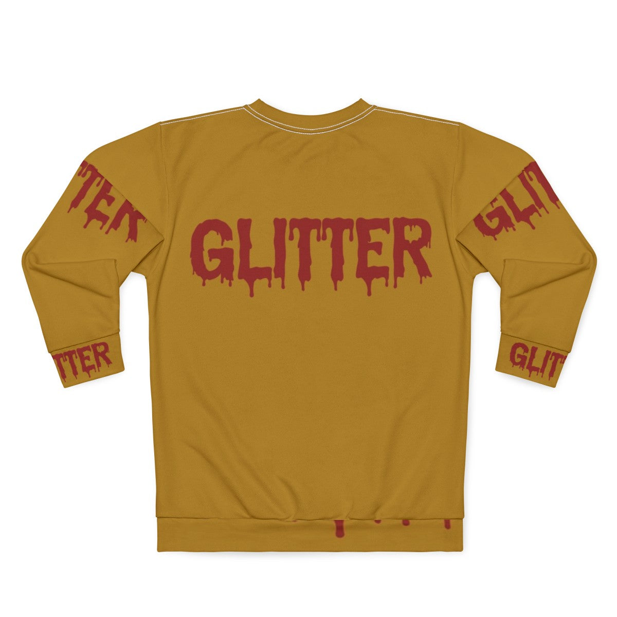 Glitter In Blood Horror Typography Sweatshirt - Back