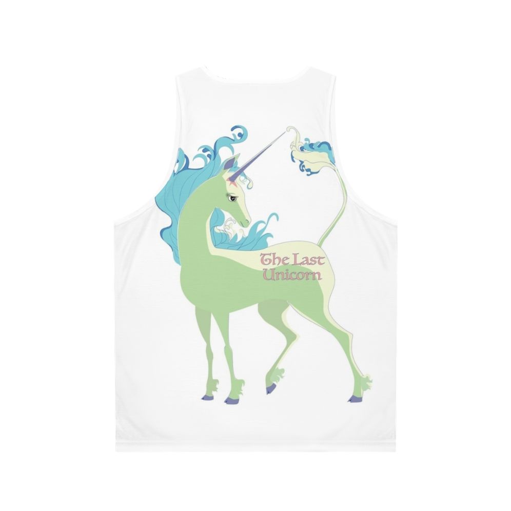 The Last Unicorn' unisex green unicorn tank top - Back