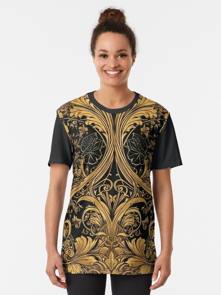 Art Nouveau Graphic T-Shirt featuring a timeless art nouveau design - Women