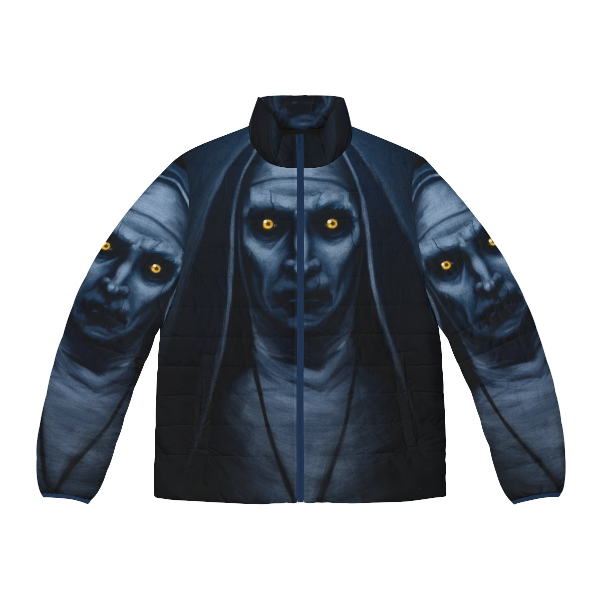 Valak Painting Puffer Jacket with The Conjuring Horror Movie Inspired Design