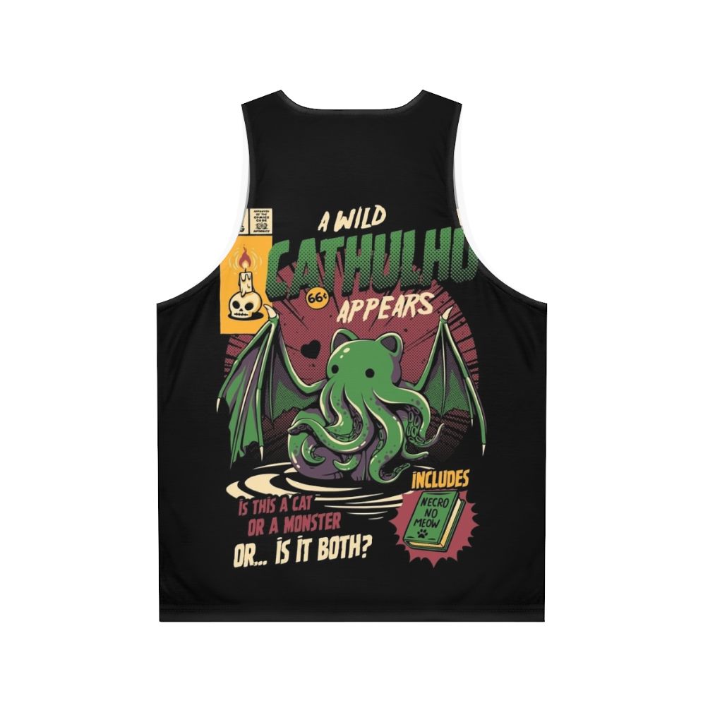 Cthulhu horror cat tank top - Back