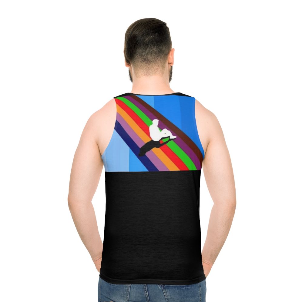 Melodic Blue Unisex Tank Top - men back