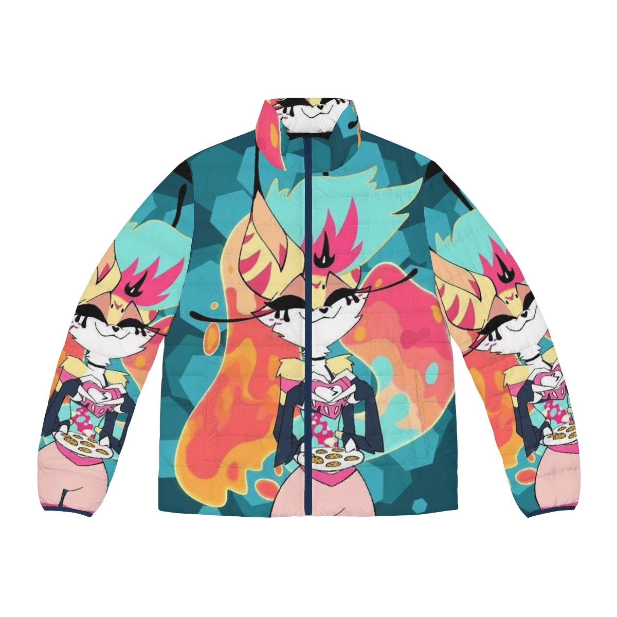 Helluva Boss Beelzebo Puffer Jacket - Anime inspired winter outerwear featuring the demonic character Beelzebub