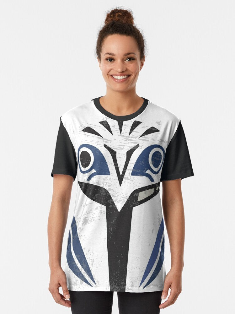 Bo Katan Mandalorian Logo Graphic T-Shirt - Women