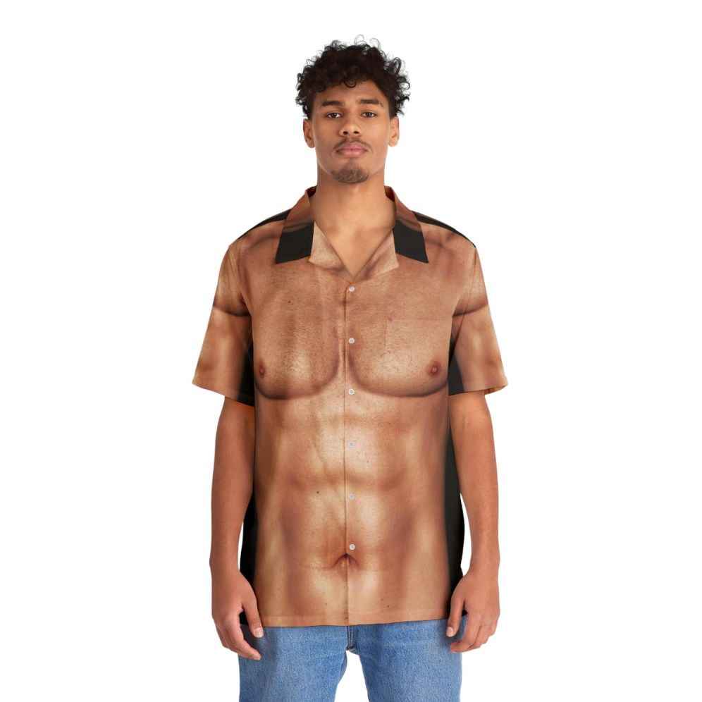 Muscle Man 6 Pack Hawaiian Shirt - People Front