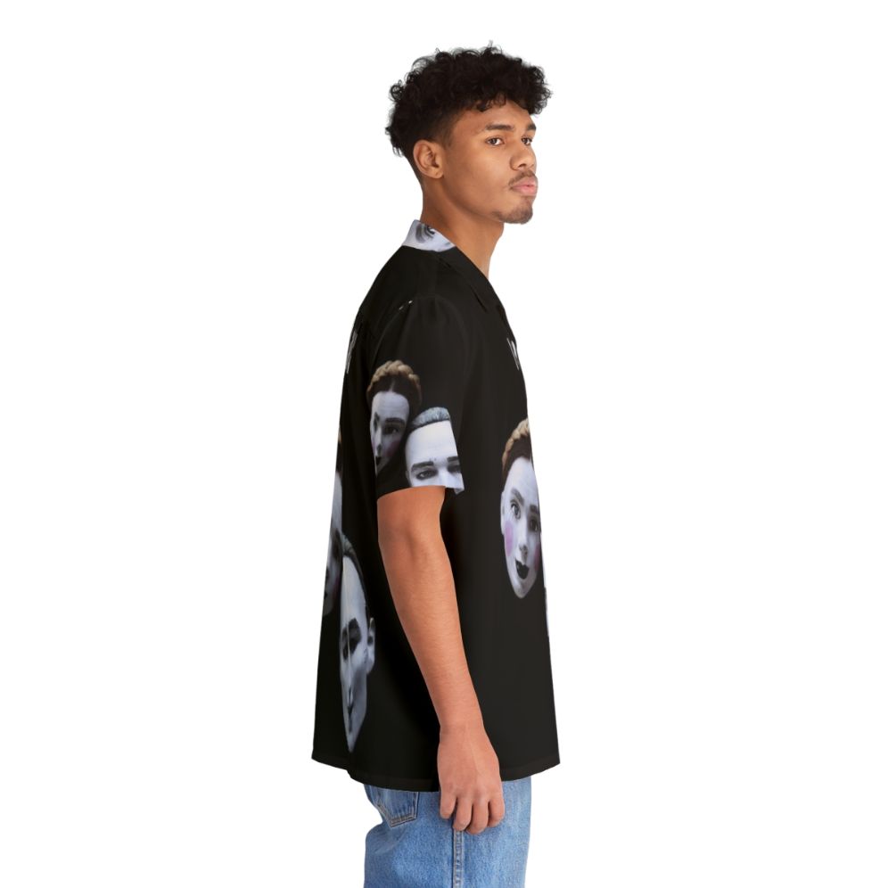 Ic3Peak Dark Hawaiian Shirt with Psychedelic, Alternative, and Electronic Music Inspired Print - People Pight