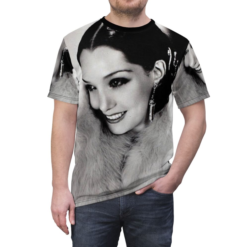 Vintage inspired t-shirt featuring the image of actress Lupe Velez - men front