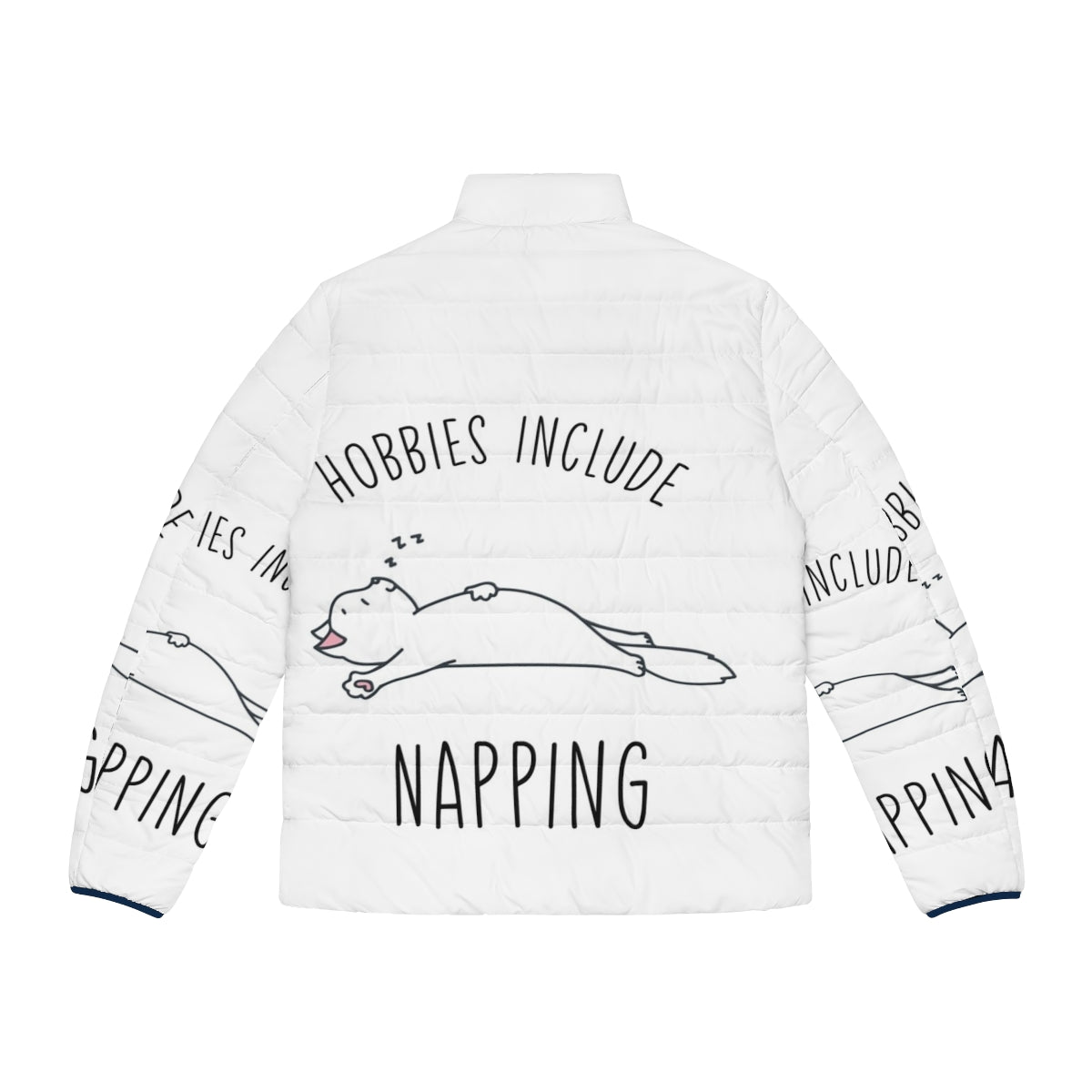 Comfortable puffer jacket for napping enthusiasts - Back