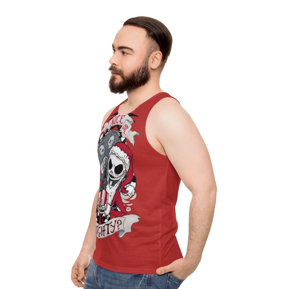 Scary Santa Unisex Tank Top - men side