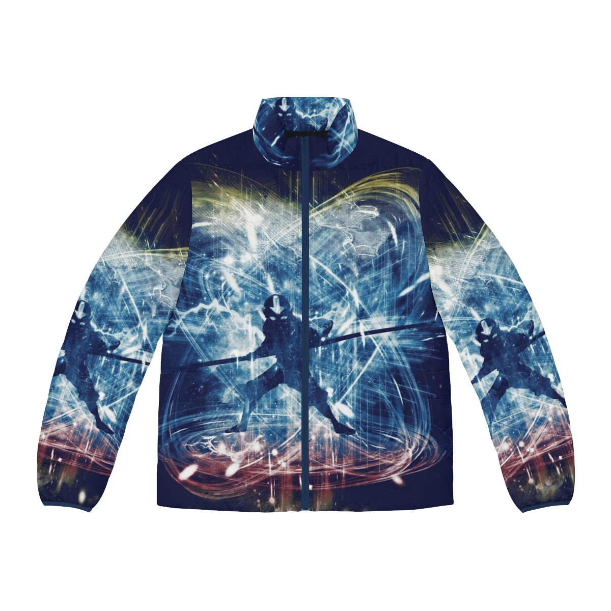 Elemental Storm Puffer Jacket featuring Avatar the Last Airbender inspired art