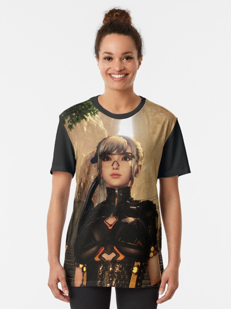 Stellar Blade video game character graphic on a t-shirt - Women