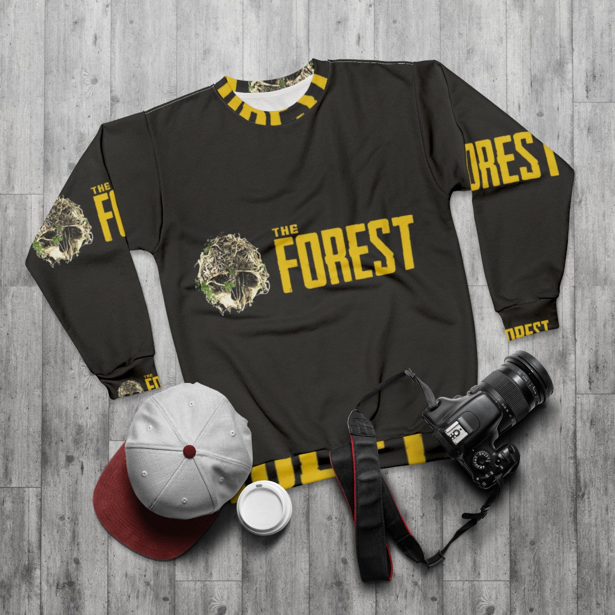 The Forest Game Survival Horror Themed Sweatshirt - flat lay