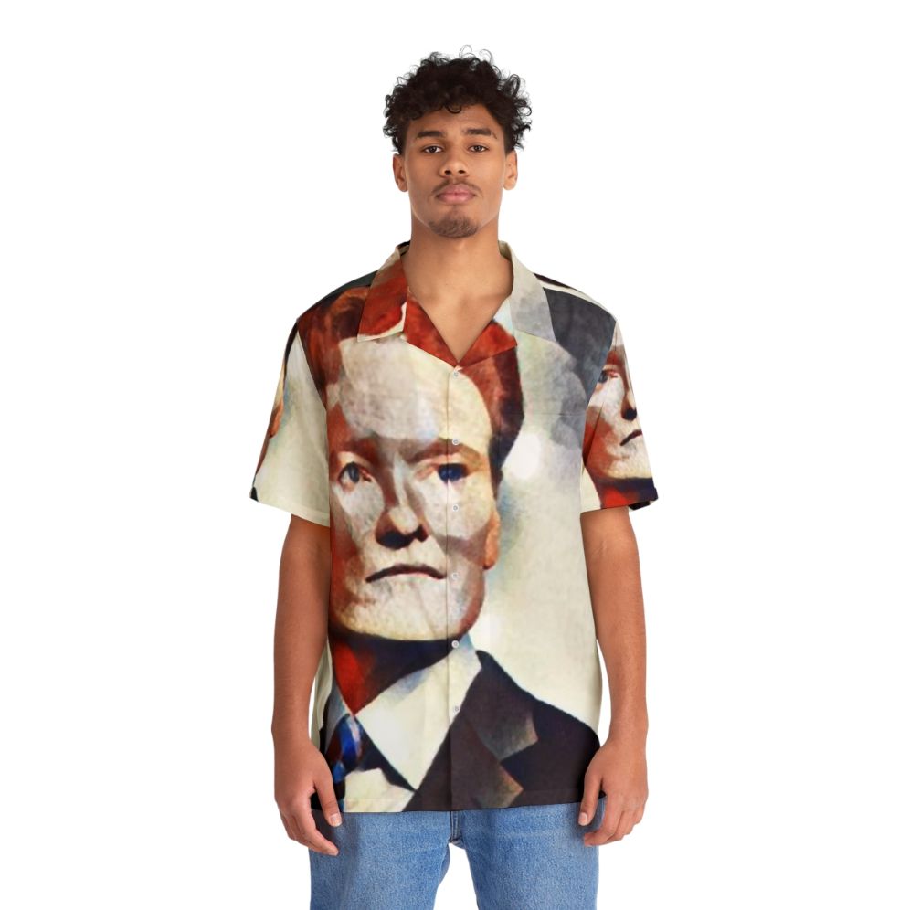 Conan O'Brien Paint Design Hawaiian Shirt - People Front