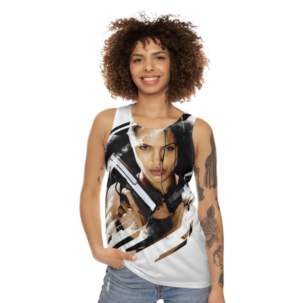 Lara Croft Tomb Raider Angelina Jolie Unisex Tank Top - women