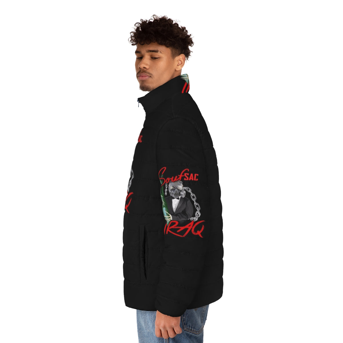 Cml South Sac Iraq Merchs Puffer Jacket in urban streetwear style - men side left