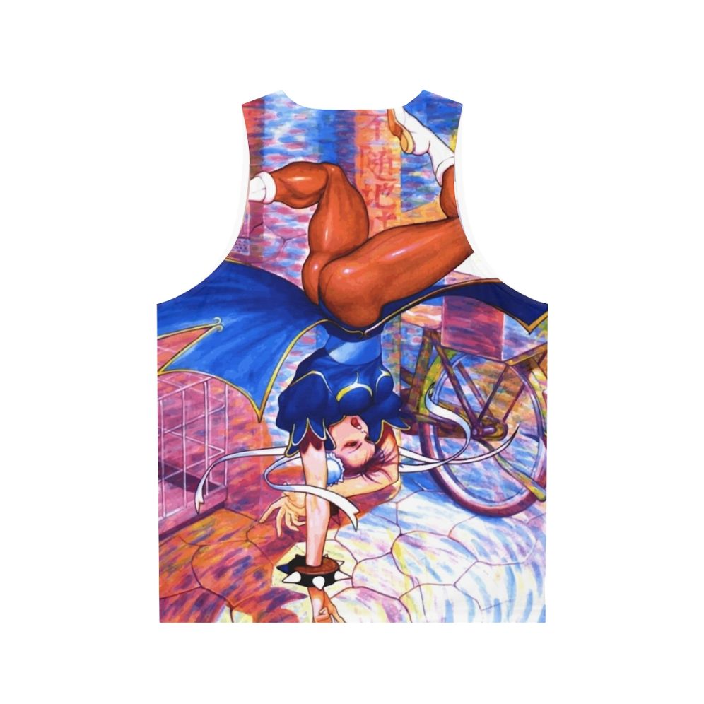 Chun Li Inspired Unisex Tank Top - Back