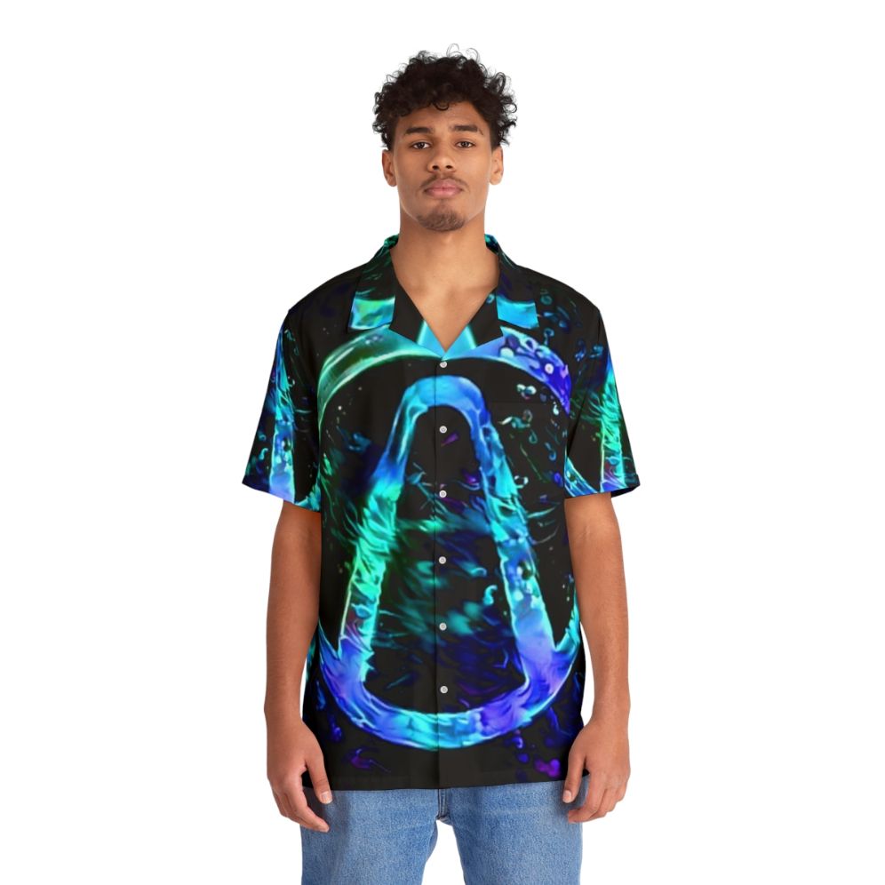 Borderlands Vault Hunter Black Light Hawaiian Shirt - People Front