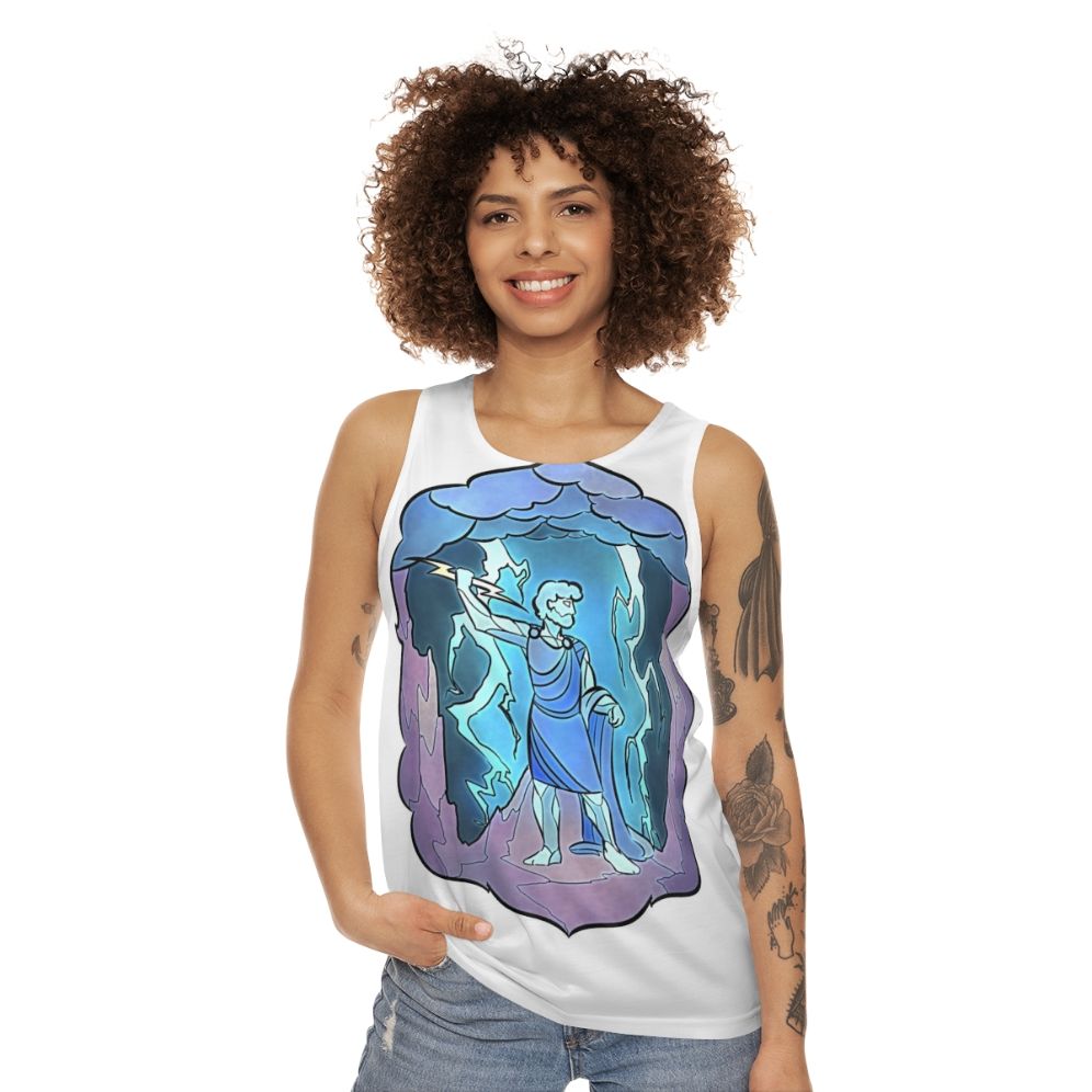 Stained Glass Zeus Unisex Tank Top - women