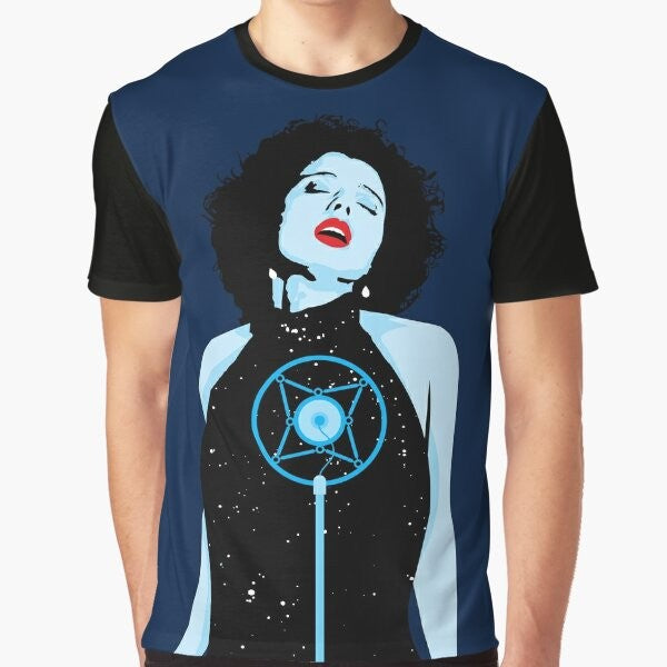 Vintage-style graphic t-shirt featuring Isabella Rossellini from the movie Blue Velvet