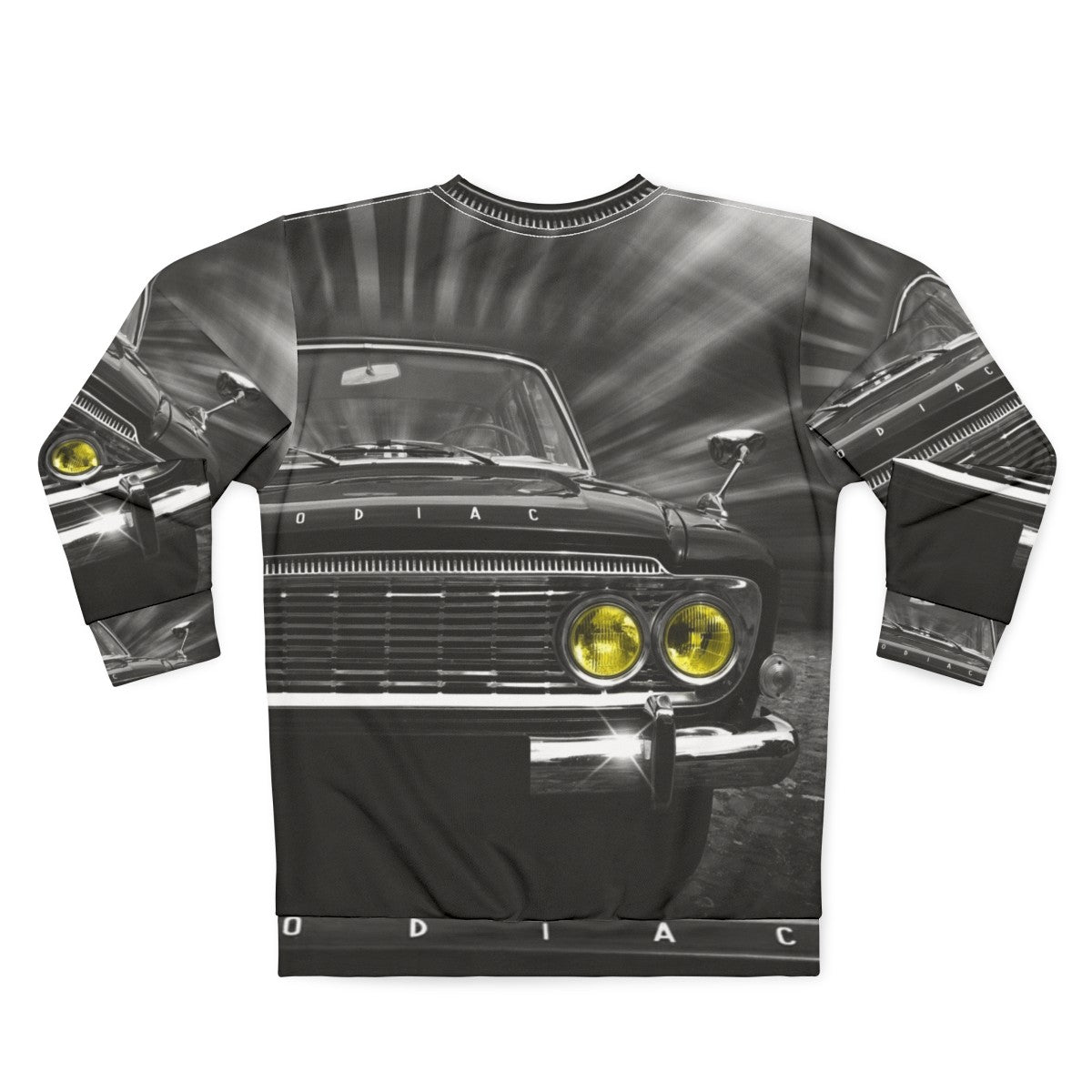 Vintage Zodiac Sweatshirt with Classic Ford Zephyr Car - Back