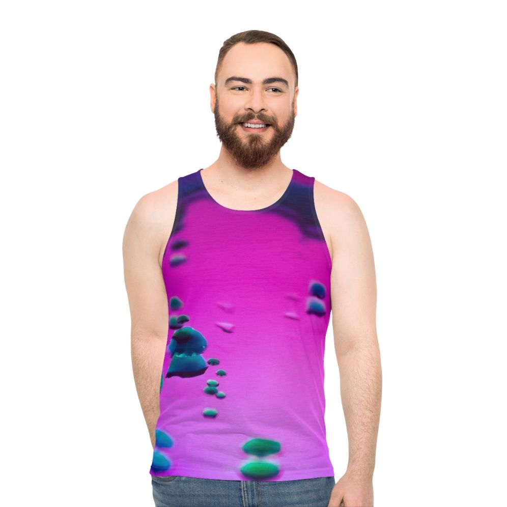 Trippy psychedelic iridescent abstract surreal tank top - men