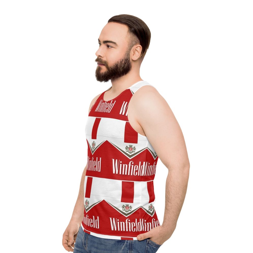 Minimalist unisex tank top - men side