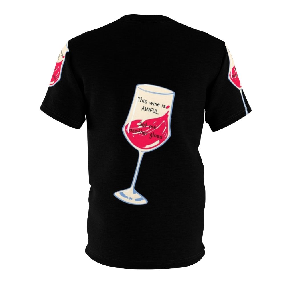 Schitts Creek inspired t-shirt featuring a humorous wine quote from the show - Back