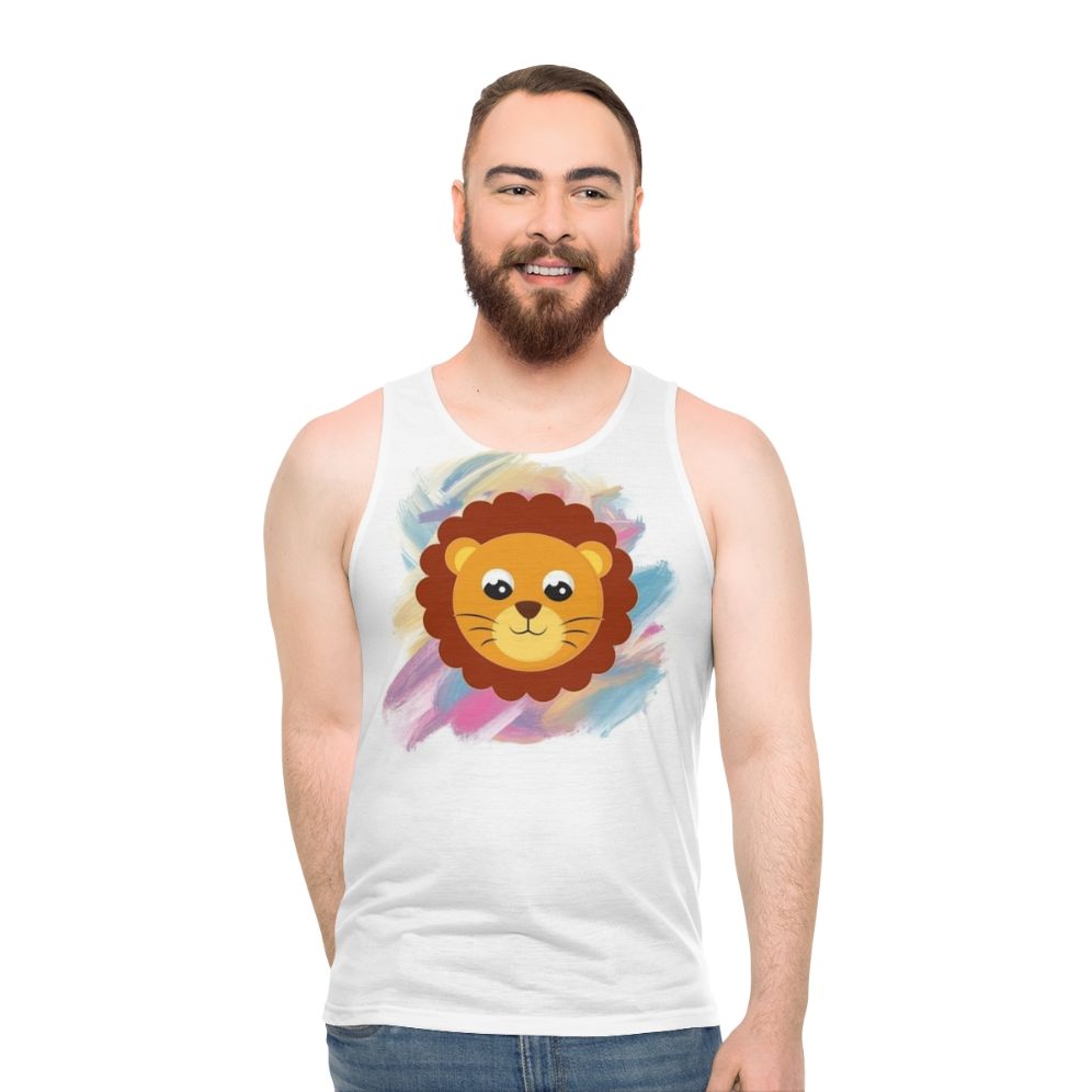 Unisex tank top featuring legendary fantasy creatures like dragons, unicorns, and falcons - men