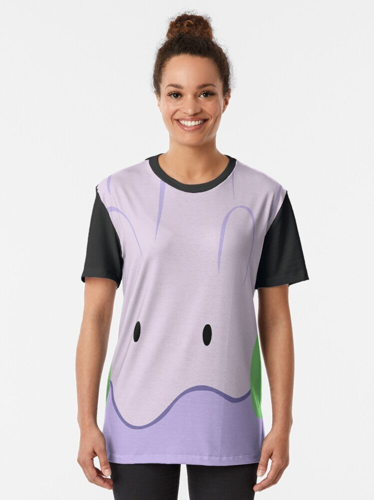 Goomy, the Pokemon character, featured on a graphic t-shirt design - Women