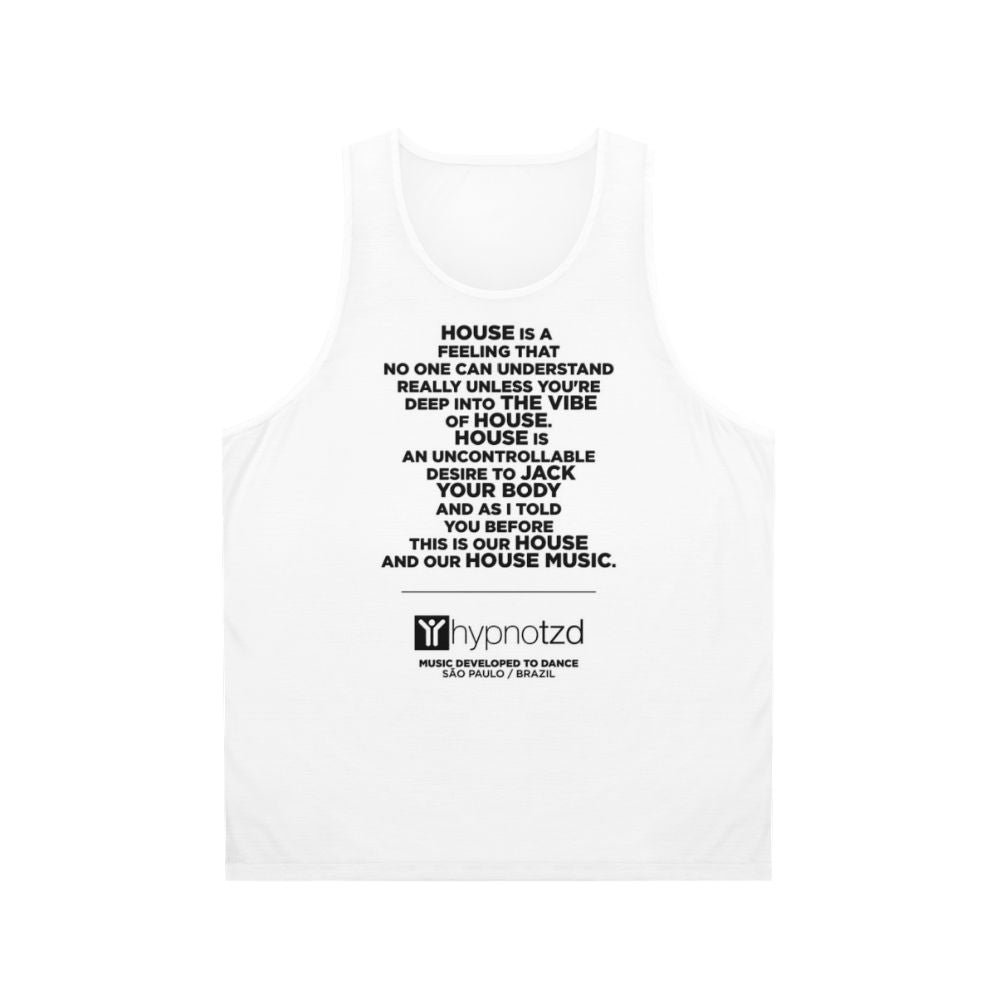 House music anthem unisex dance tank top