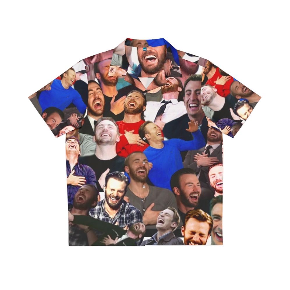 Chris Evans Laughing Hawaiian Shirt