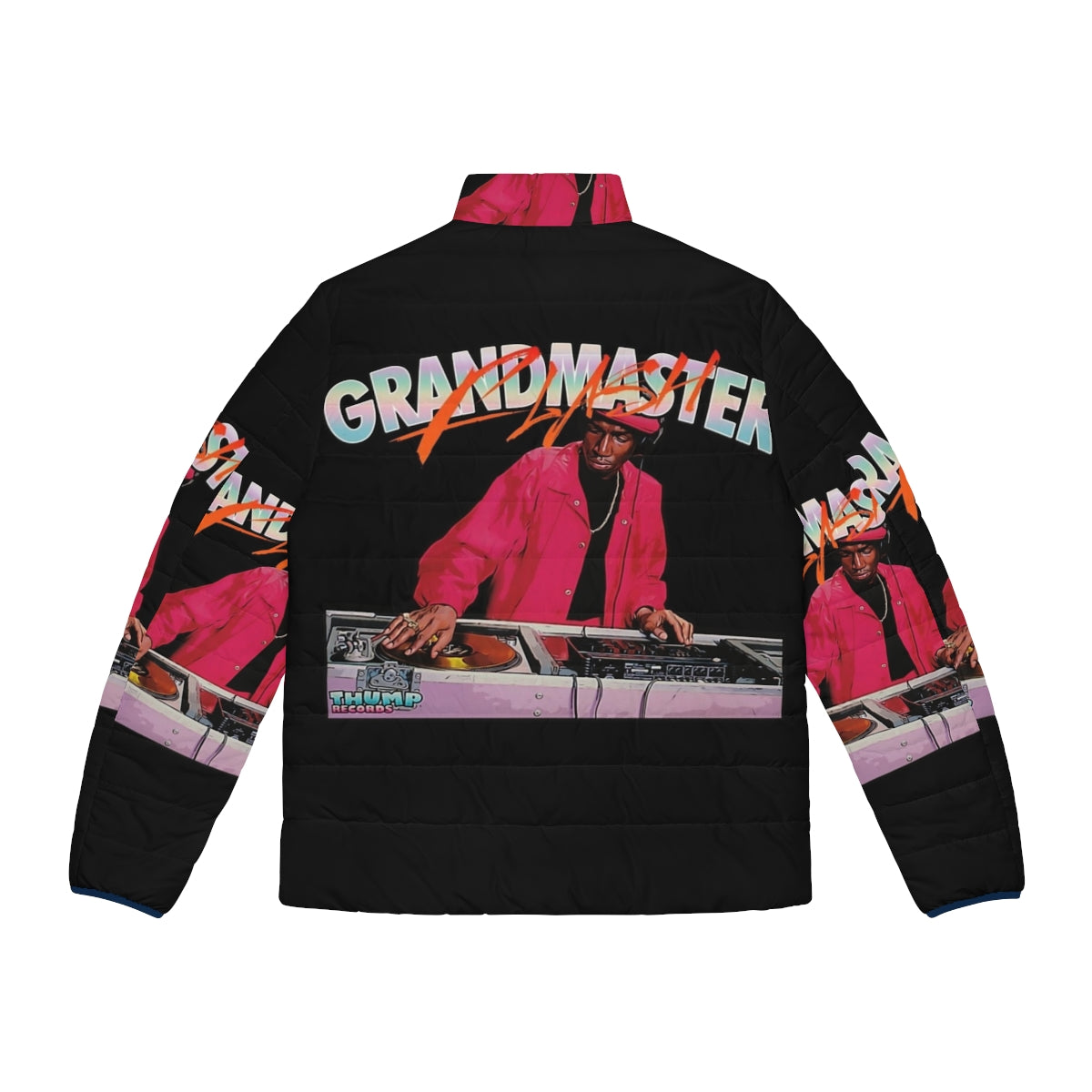 Grandmaster Flash Retro Puffer Jacket - Back