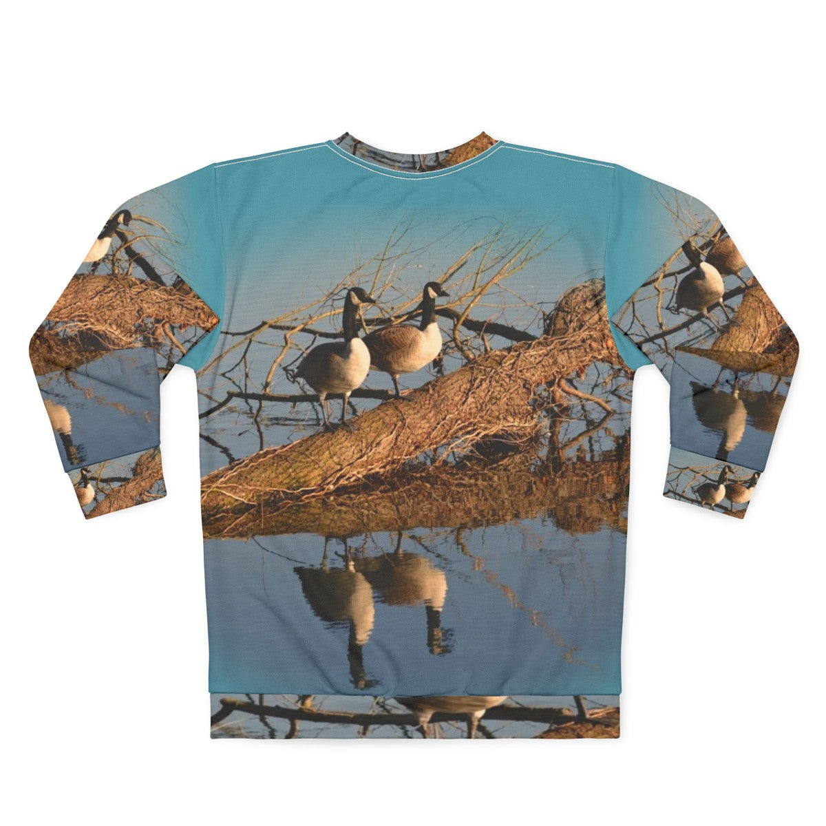 Geese at the lake nature sweatshirt - Back