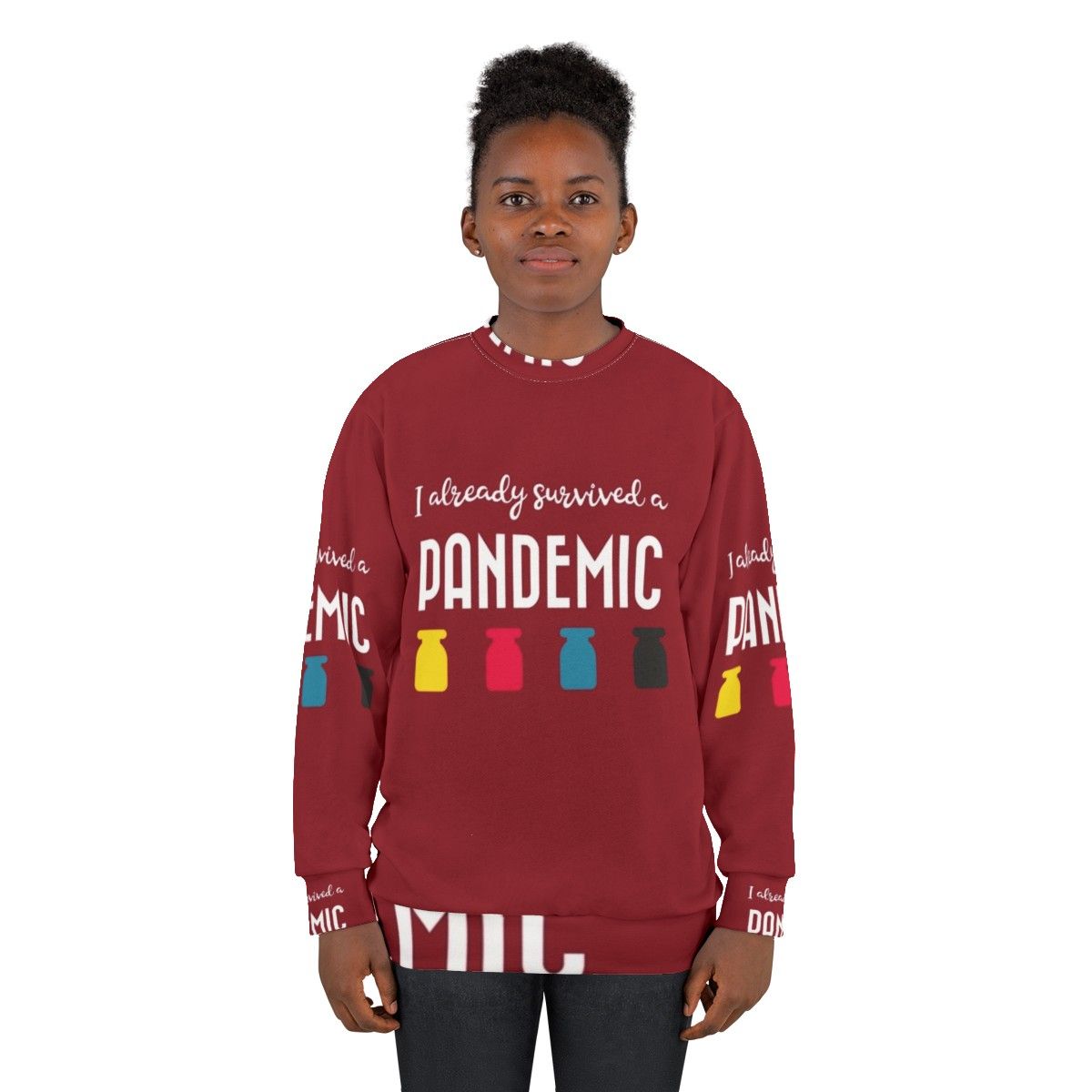 Survived a Pandemic Sweatshirt with Gaming-Inspired Graphics - women