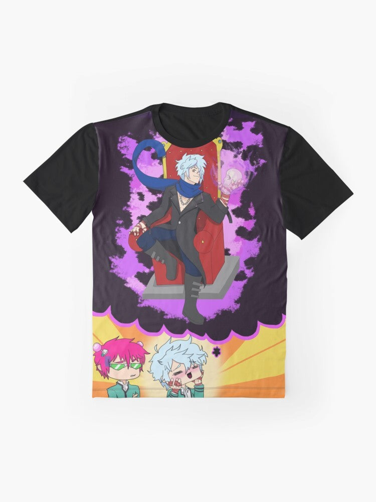 Saiki K. Shun Kaido Anime Graphic T-Shirt - Flat lay