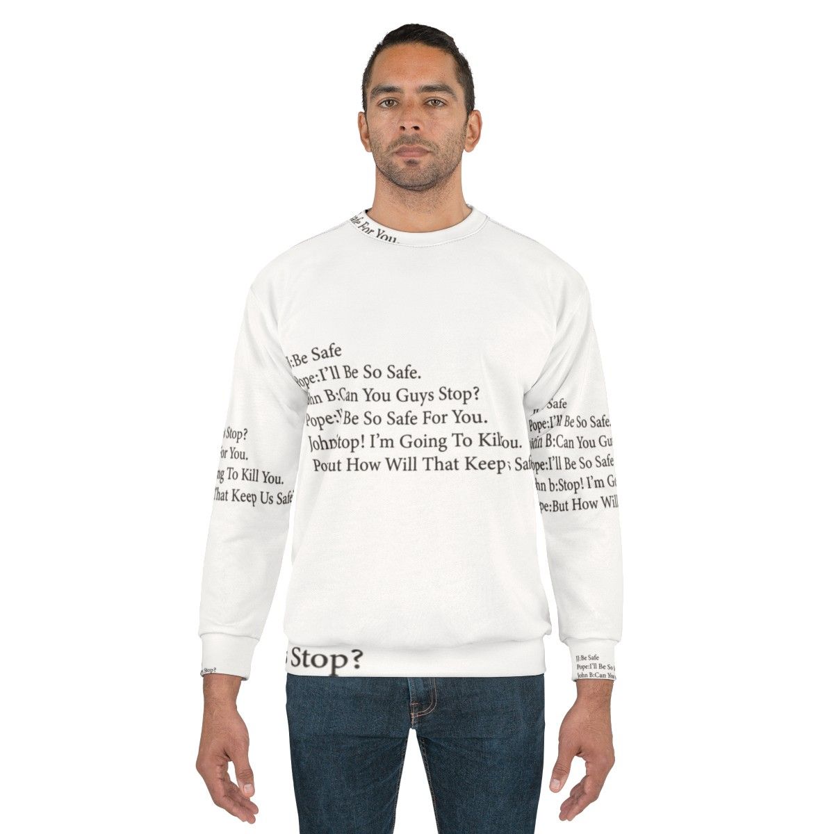 Outer Banks Sweatshirt with "Be So Safe" Design - men