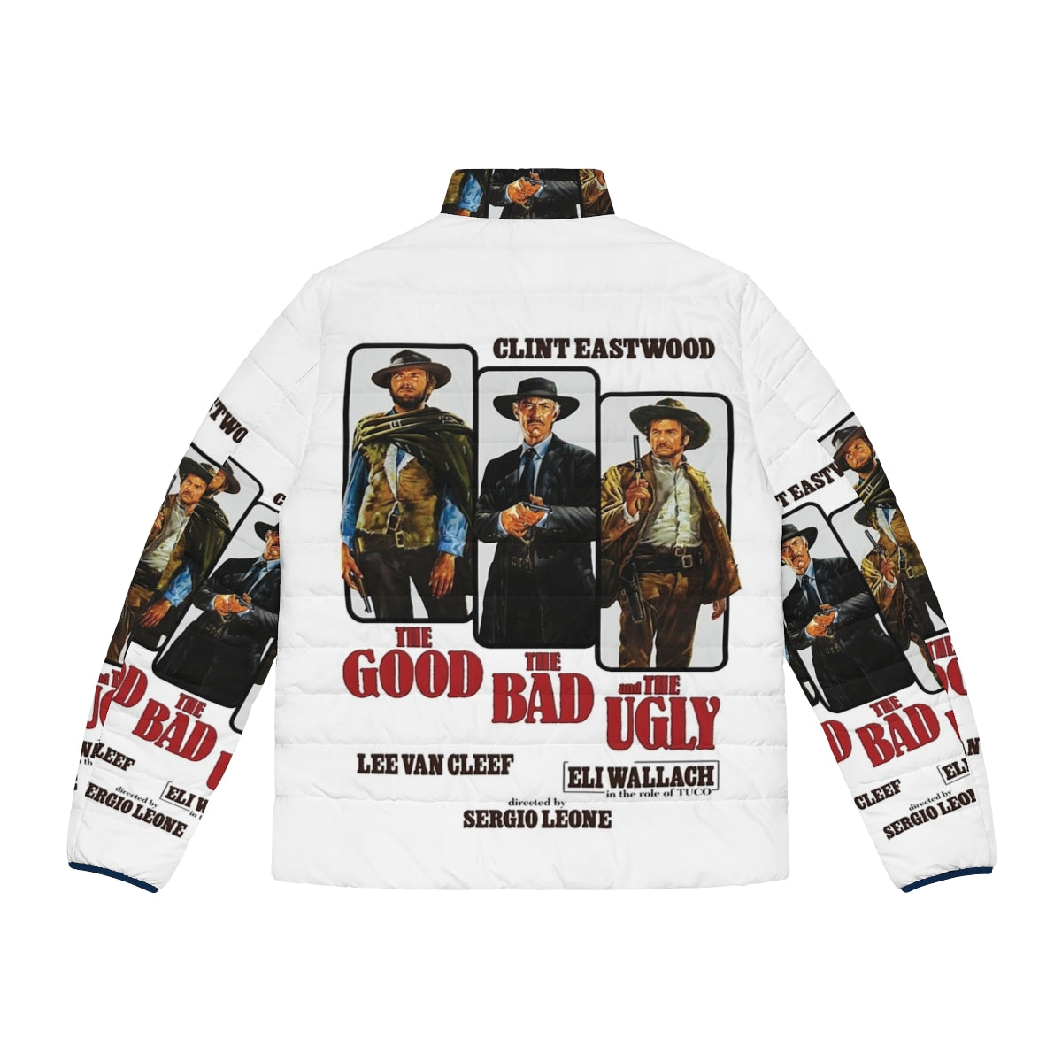 Clint Eastwood inspired "Good, Bad and Ugly" puffer jacket - Back