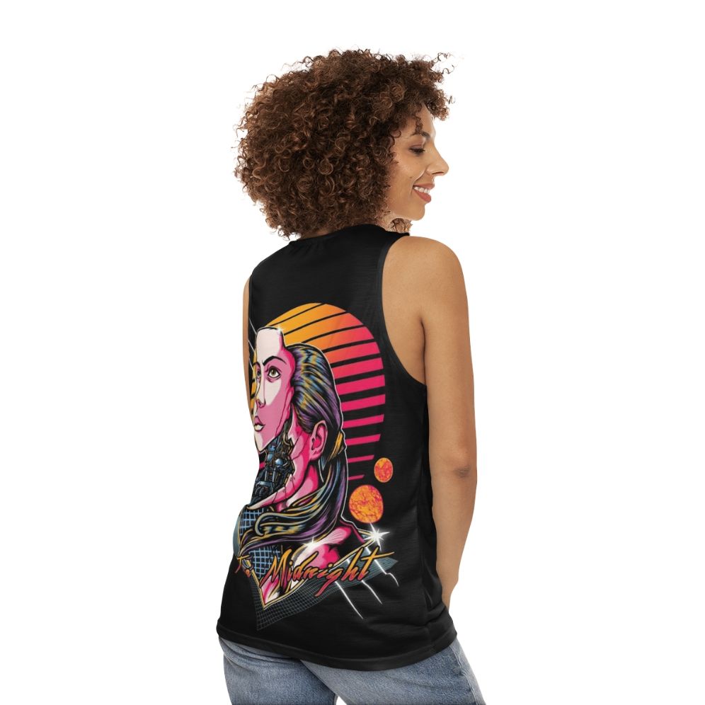 Midnight Unisex Sci-Fi Tank Top - women back