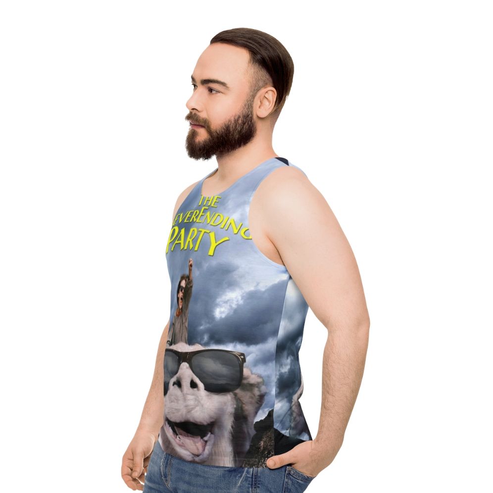 Unisex "The Neverending Party" fantasy-inspired tank top - men side