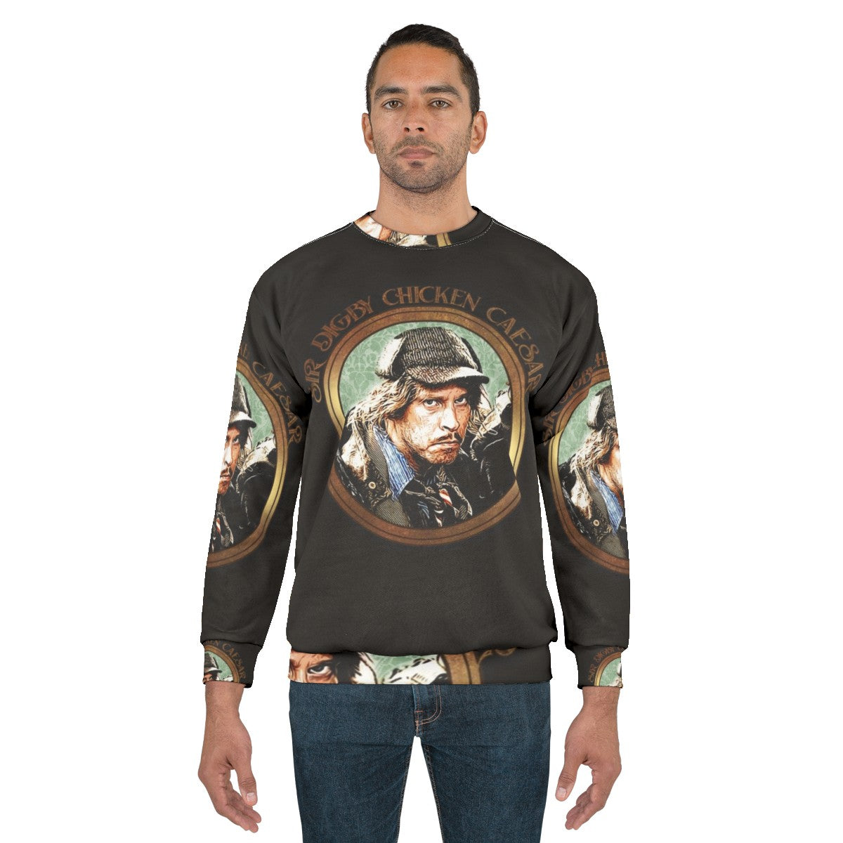 Sir Digby Chicken Caesar Sweatshirt featuring the iconic British comedy character - men