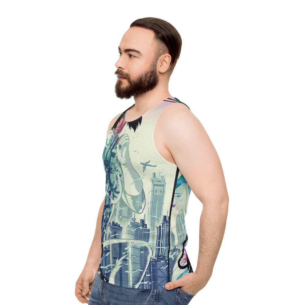 Ghost in the Shell Unisex Tank Top by Masamune Shirow - men side