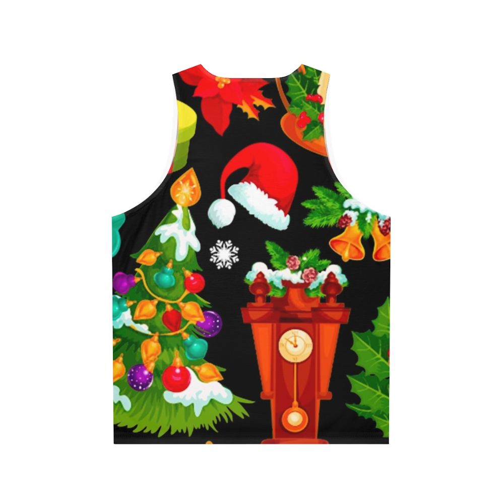 Christmas pattern unisex tank top - Back