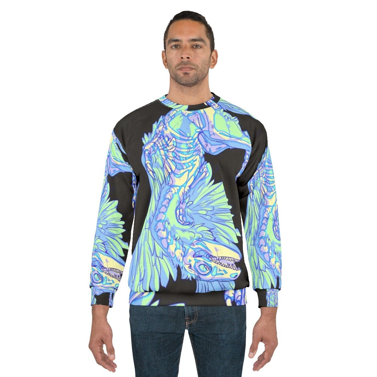 Glow-in-the-Dark Archaeopteryx Prehistoric Sweatshirt - men