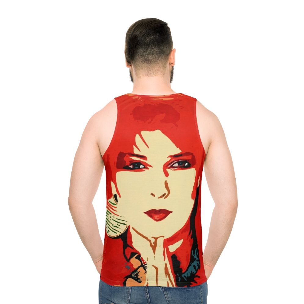 Toyah Unisex Tank Top with Vibrant Pop Art Design - men back