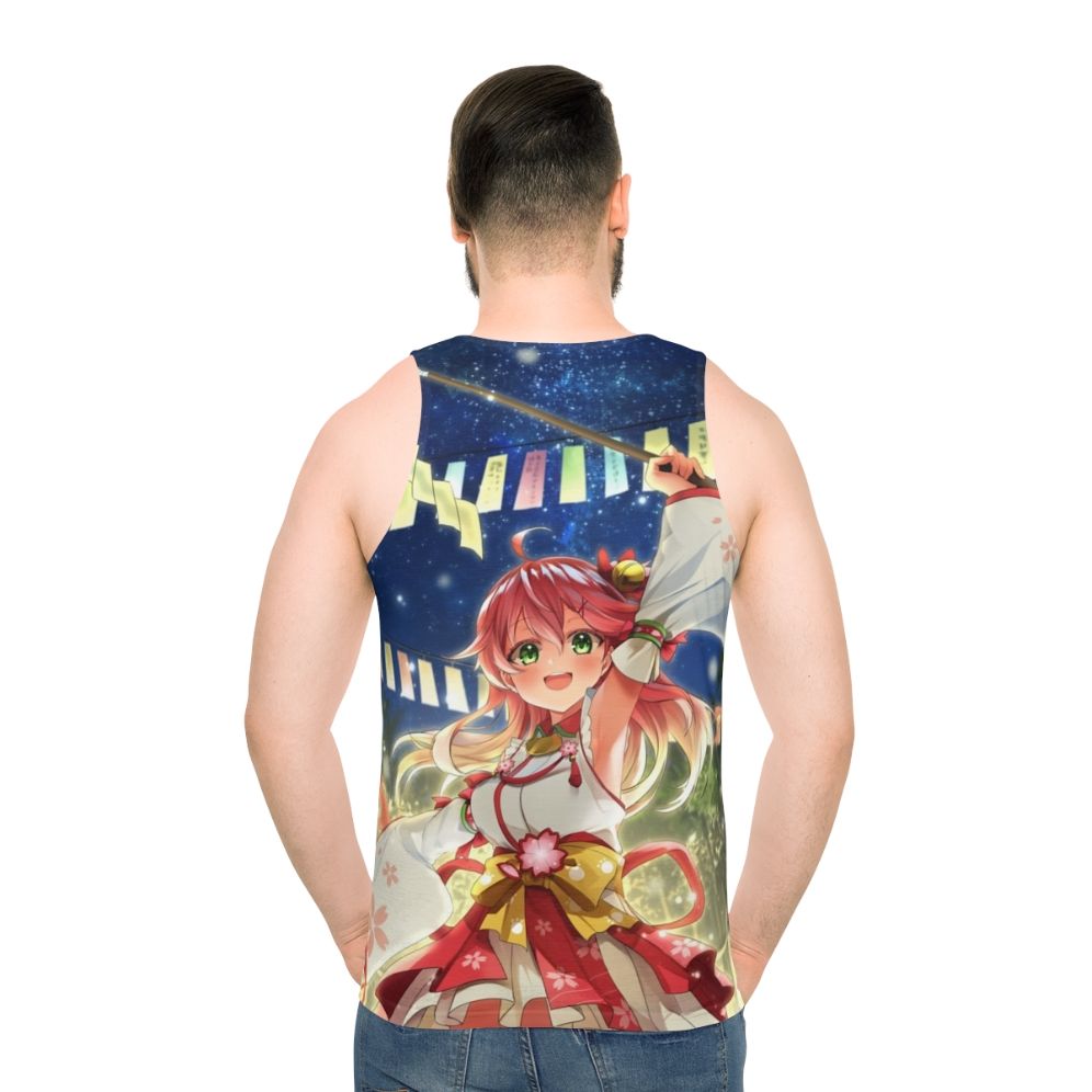 Sakura Miko Tanabata Unisex Anime Tank Top - men back