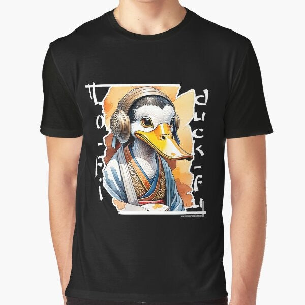 Lo-Fi Duck Graphic T-Shirt with a unique, mixed art and AI-inspired design