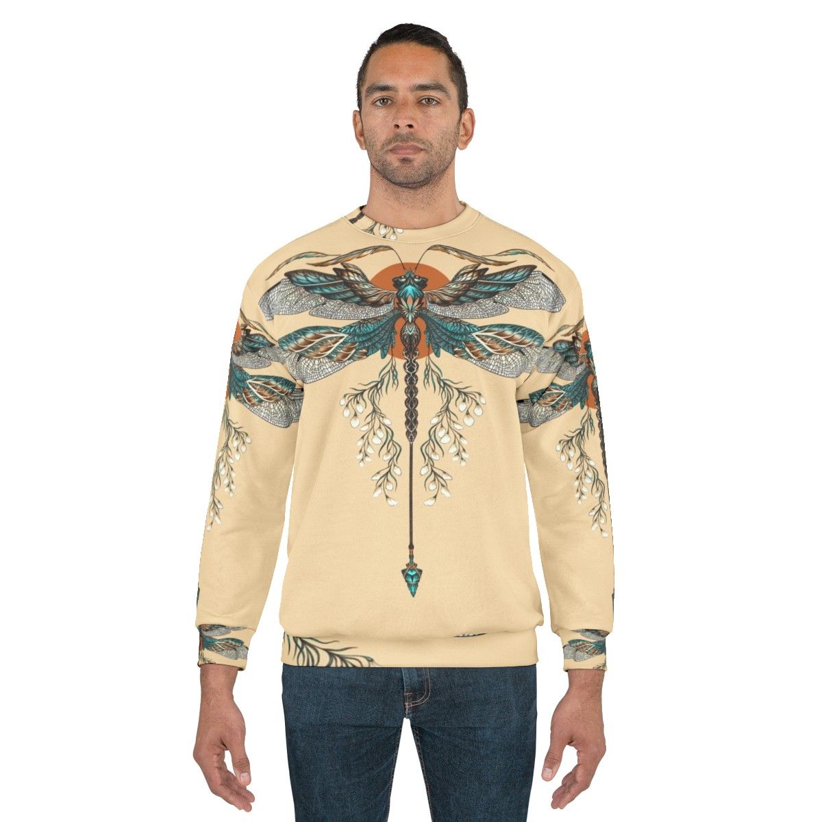 Dragonfly tattoo design sweatshirt - men